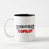 Der bestste Kopilot der Welt Zweifarbige Tasse (Links)