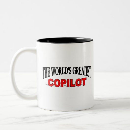Der bestste Kopilot der Welt Zweifarbige Tasse (Links)