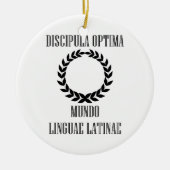 Der bestste lateinische Student der Welt Keramik Ornament (Vorne)