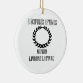 Der bestste lateinische Student der Welt (Mann) Keramikornament (Rechts)