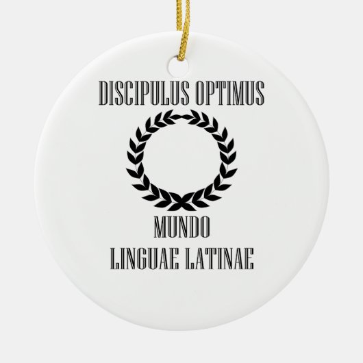 Der bestste lateinische Student der Welt (Mann) Keramikornament (Vorne)