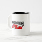 Der bestste legale Sekretär der Welt Zweifarbige Tasse (Vorderseite Links)