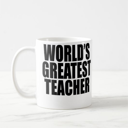 Der bestste Lehrer der Welt Kaffeetasse (Links)