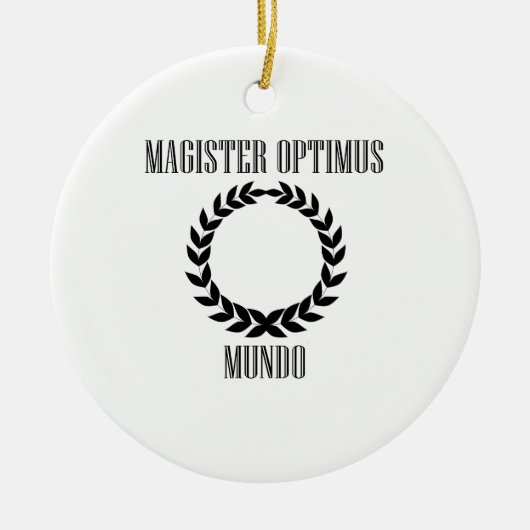 Der bestste Lehrer der Welt (Mann) Keramik Ornament (Vorne)