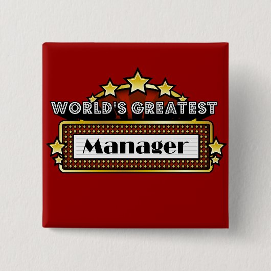 Der bestste Manager der Welt Button (Vorderseite)