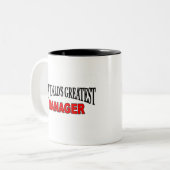 Der bestste Manager der Welt Zweifarbige Tasse (Vorderseite Links)