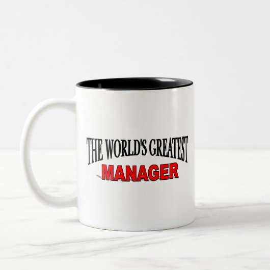 Der bestste Manager der Welt Zweifarbige Tasse (Links)