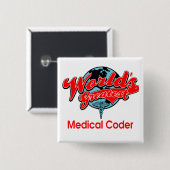 Der bestste medizinische Kodierer der Welt Button (Vorne & Hinten)