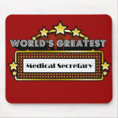 Der bestste medizinische Sekretär der Welt Mousepad (Vorne)