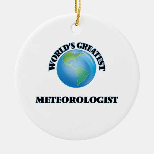 Der bestste Meteorologe der Welt Keramikornament (Vorne)