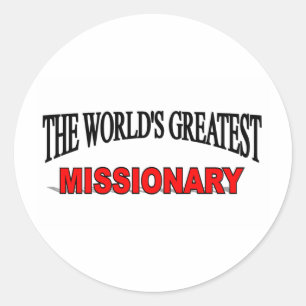 Der bestste Missionar der Welt Runder Aufkleber