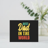 Der Bestste Papa der Welt Postkarte (Stehend Vorderseite)