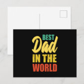 Der Bestste Papa der Welt Postkarte (Vorne/Hinten)