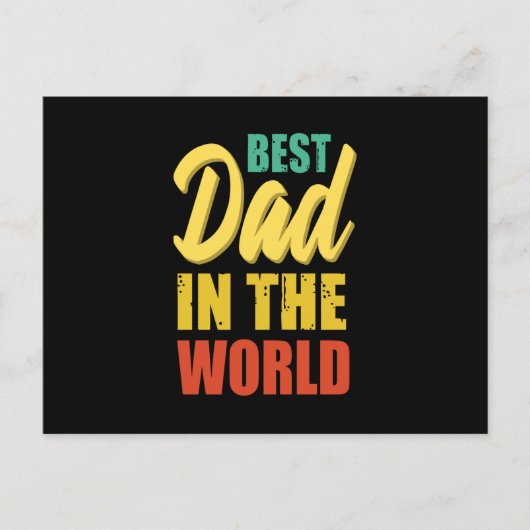 Der Bestste Papa der Welt Postkarte (Vorderseite)