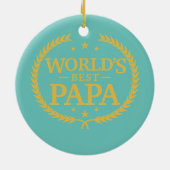 Der Bestste Papa-Preis der Welt Keramik Ornament (Hinten)