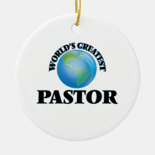 Der bestste Pastor der Welt Keramikornament