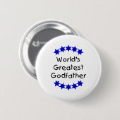 Der bestste Pate der Welt (DK. blaue Sterne) Button (Vorne & Hinten)