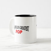 Der bestste Pop der Welt Zweifarbige Tasse (Vorderseite Links)