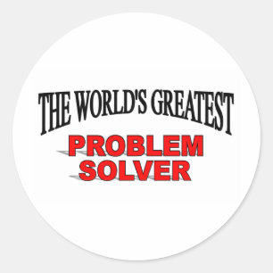 Der bestste Problemlöser der Welt Runder Aufkleber