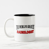 Der bestste Radiologe der Welt Zweifarbige Tasse (Links)