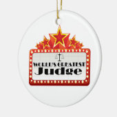 Der bestste Richter der Welt Keramikornament (Links)