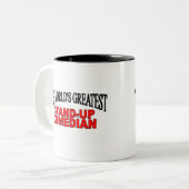 Der bestste Schauspieler der Stand-oben der Welt Zweifarbige Tasse (Vorderseite Links)