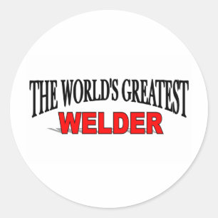 Der bestste Schweißer der Welt Runder Aufkleber
