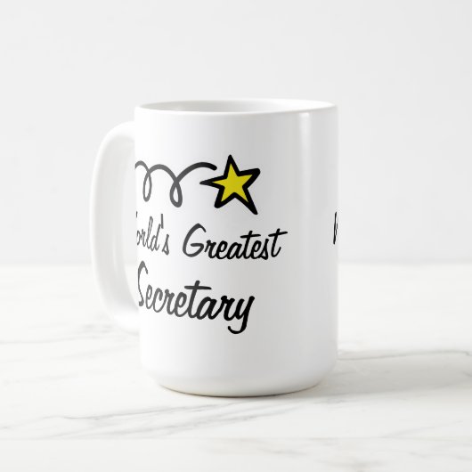 Der bestste Sekretär der Welt - Kaffeetasse (Vorderseite Links)