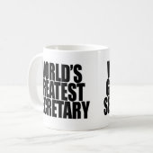Der bestste Sekretär Mug der Welt Kaffeetasse (Vorderseite Links)