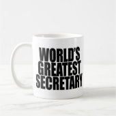 Der bestste Sekretär Mug der Welt Kaffeetasse (Links)