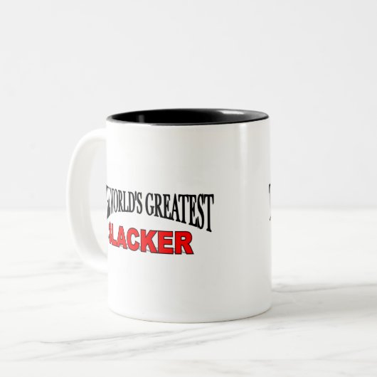 Der bestste Slacker der Welt Zweifarbige Tasse (Vorderseite Links)