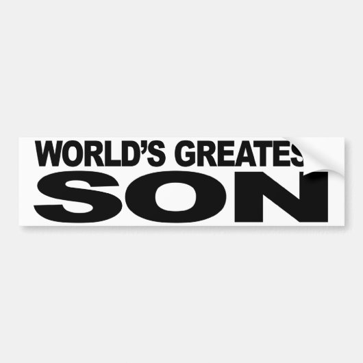 Der bestste Sohn der Welt Autoaufkleber (Vorne)