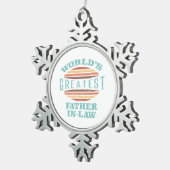 Der Bestste Sohn der Welt Schneeflocken Zinn-Ornament (Rechts)