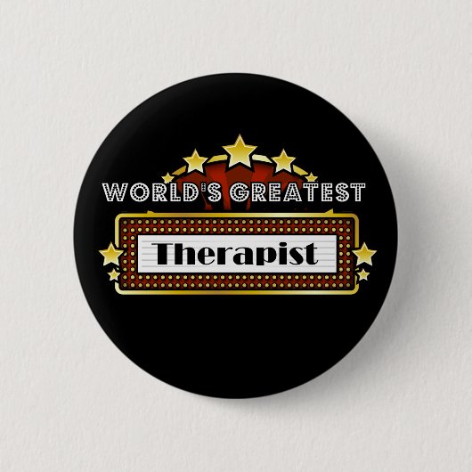 Der bestste Therapeut der Welt Button (Vorderseite)