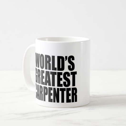 Der bestste Tischler der Welt Kaffeetasse (Vorderseite Links)