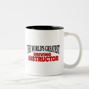 Der bestste treibende Lehrer der Welt Zweifarbige Tasse