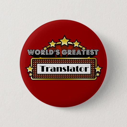 Der bestste Übersetzer der Welt Button (Vorderseite)