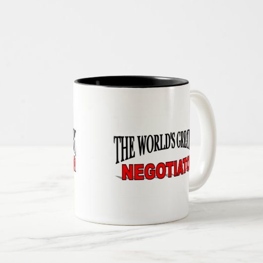 Der bestste Unterhändler der Welt Zweifarbige Tasse (VorderseiteRechts)