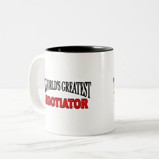 Der bestste Unterhändler der Welt Zweifarbige Tasse (Vorderseite Links)
