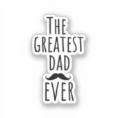 Der Bestste Vater aller Zeiten mit Mustache Aufkleber (Vorderseite)