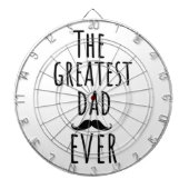 Der Bestste Vater aller Zeiten mit Mustache Dartscheibe (vorne)