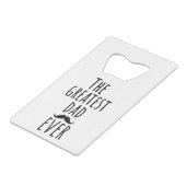 Der Bestste Vater aller Zeiten mit Mustache Geldbeutel Flaschenöffner (Vorderseite Schrägansicht)