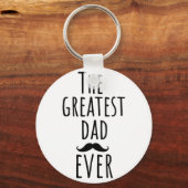 Der Bestste Vater aller Zeiten mit Mustache Schlüsselanhänger (Vorderseite)