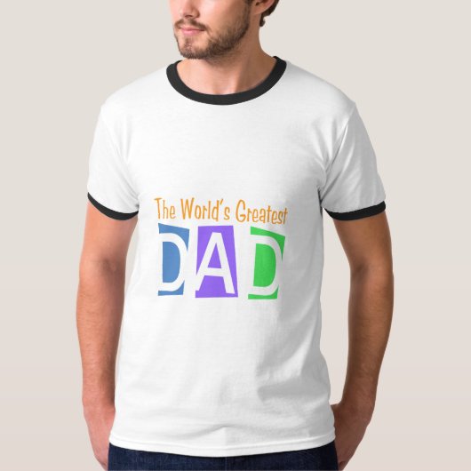 Der bestste Vater der Retro Welt T-Shirt (Vorderseite)