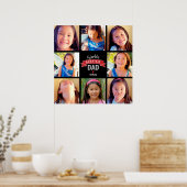 Der Bestste Vater der Welt 8 FotoCollage Modern Re Poster (Küche)