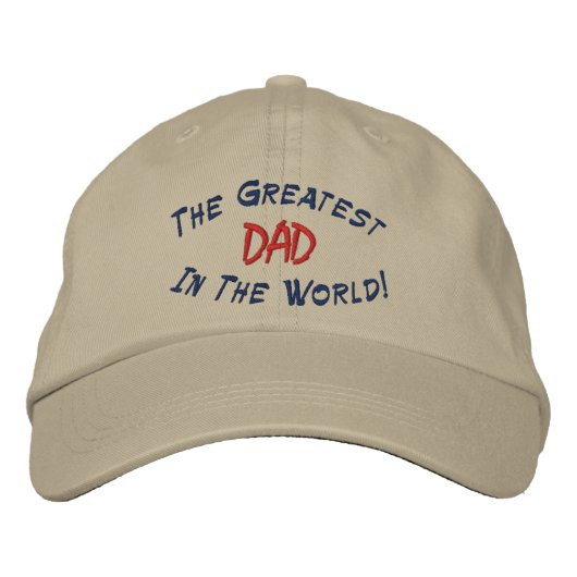 Der Bestste VATER der Welt! - bestickter Hut (Vorderseite)