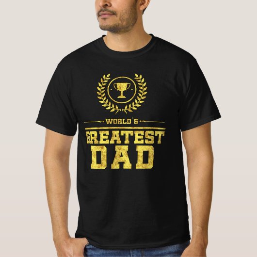 Der Bestste VATER der Welt - die Trophäe des Vater T-Shirt (Vorderseite)
