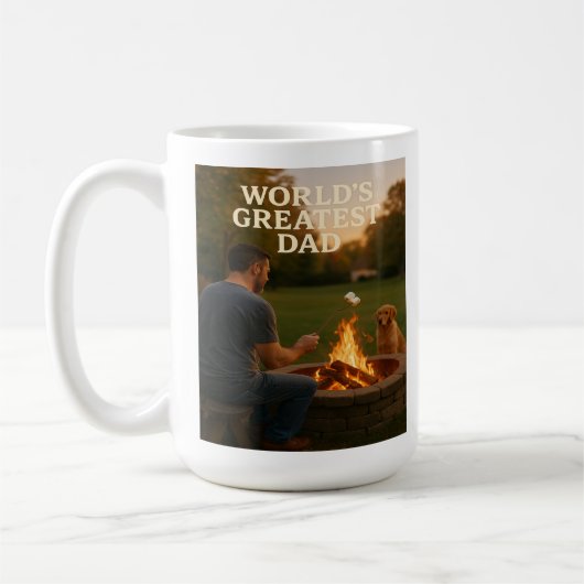 Der Bestste Vater der Welt - Fireside Edition Kaffeetasse (Links)