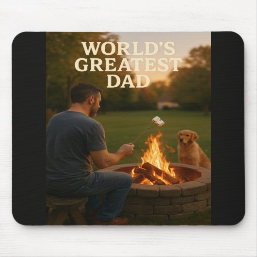Der Bestste Vater der Welt - Fireside Edition Mousepad (Vorne)