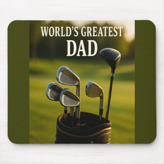 Der Bestste Vater der Welt - Golf Bag Edition Mousepad (Vorne)